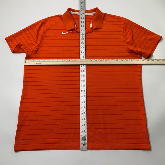 Nike Golf Shirt Mens L Large Dri Fit Victory Striped Performance Polo Collared - Picture 4 of 9